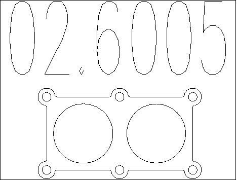 MTS Прокладка, труба выхлопного газа 02.6005