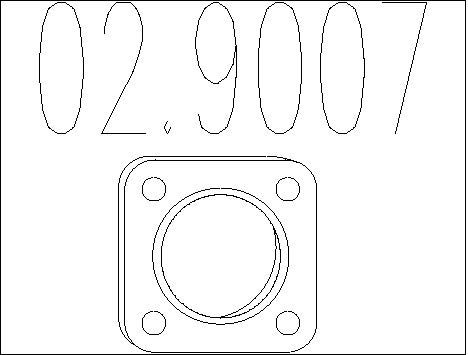 MTS Прокладка, труба выхлопного газа 02.9007