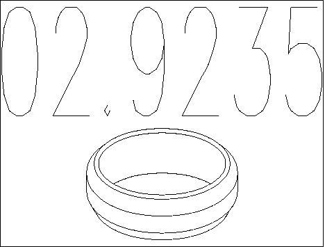 MTS Уплотнительное кольцо, труба выхлопного газа 02.9235