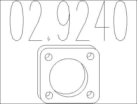 MTS Прокладка, труба выхлопного газа 02.9240