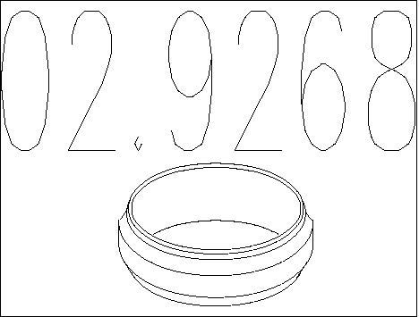 MTS Уплотнительное кольцо, труба выхлопного газа 02.9268