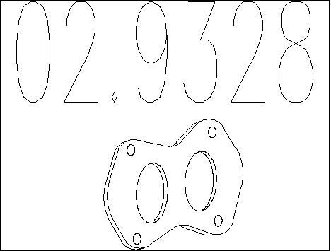 MTS Прокладка, труба выхлопного газа 02.9328