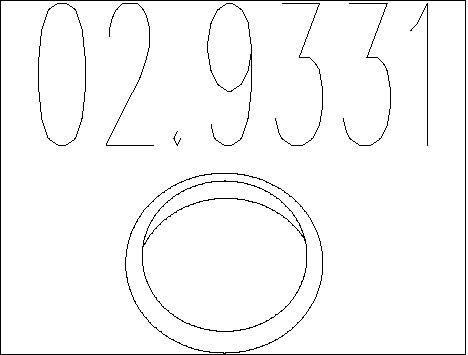 MTS Прокладка, труба выхлопного газа 02.9331