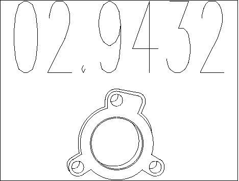 MTS Прокладка, труба выхлопного газа 02.9432