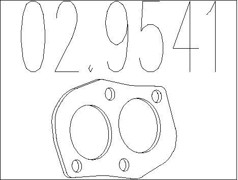 MTS Прокладка, труба выхлопного газа 02.9541