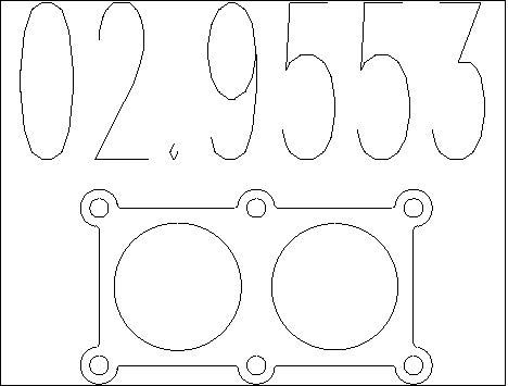 MTS Прокладка, труба выхлопного газа 02.9553