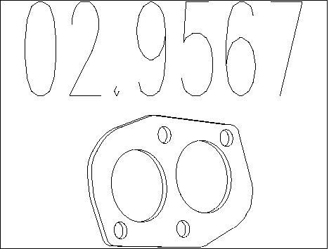 MTS Прокладка, труба выхлопного газа 02.9567