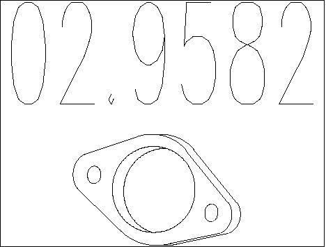 MTS Прокладка, труба выхлопного газа 02.9582