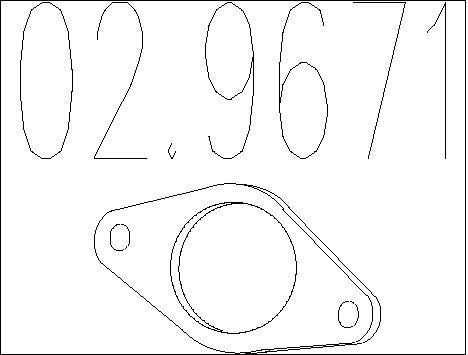 MTS Прокладка, труба выхлопного газа 02.9671