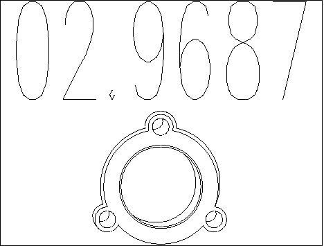 MTS Прокладка, труба выхлопного газа 02.9687