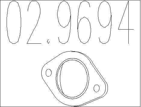 MTS Прокладка, труба выхлопного газа 02.9694