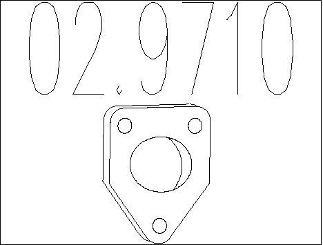 MTS Прокладка, труба выхлопного газа 02.9710