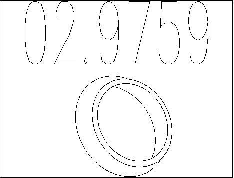 MTS Уплотнительное кольцо, труба выхлопного газа 02.9759