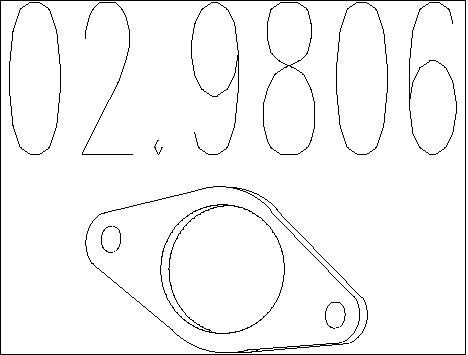 MTS Прокладка, труба выхлопного газа 02.9806
