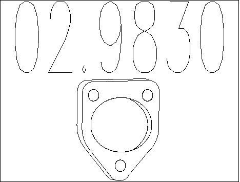 MTS Прокладка, труба выхлопного газа 02.9830