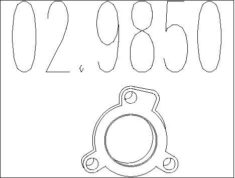 MTS Прокладка, труба выхлопного газа 02.9850