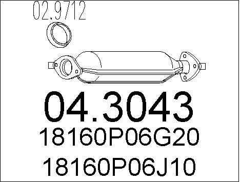 MTS Катализатор 04.3043