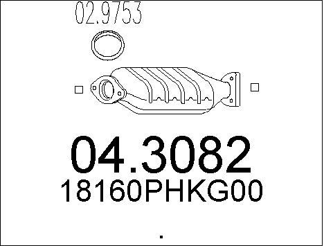 MTS katalizatoriaus keitiklis 04.3082