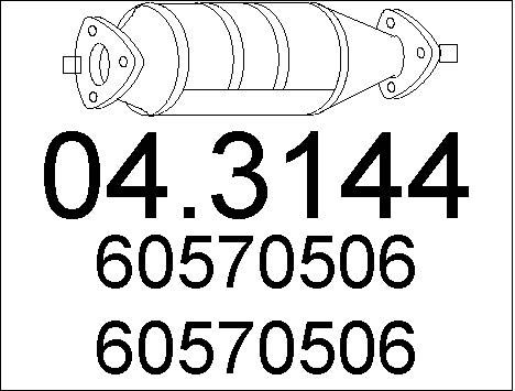 MTS katalizatoriaus keitiklis 04.3144