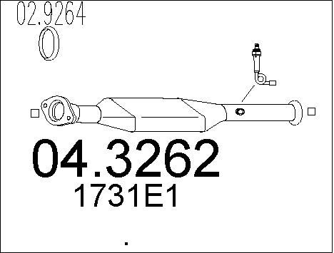 MTS katalizatoriaus keitiklis 04.3262