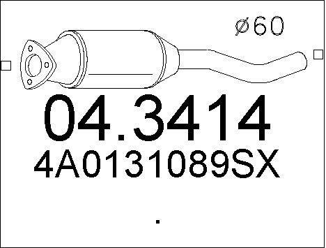 MTS katalizatoriaus keitiklis 04.3414