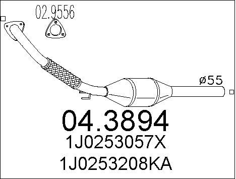 MTS katalizatoriaus keitiklis 04.3894