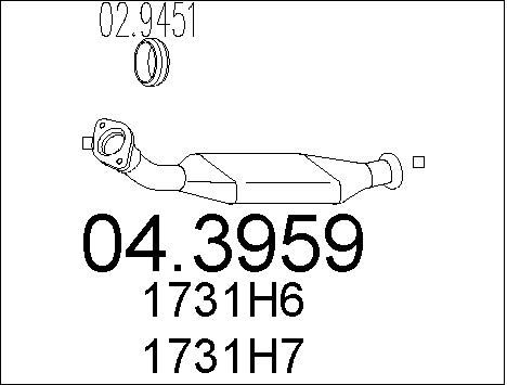 MTS katalizatoriaus keitiklis 04.3959