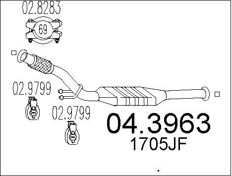 MTS katalizatoriaus keitiklis 04.3963