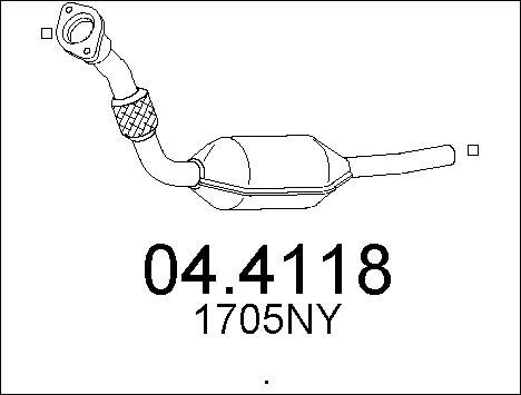 MTS katalizatoriaus keitiklis 04.4118