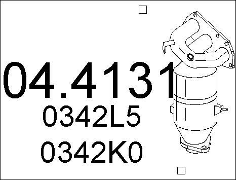 MTS katalizatoriaus keitiklis 04.4131