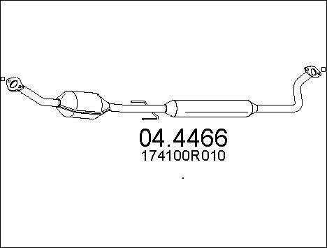 MTS katalizatoriaus keitiklis 04.4466