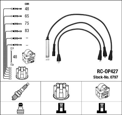 NGK Комплект проводов зажигания 0797