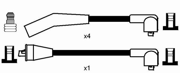 NGK uždegimo laido komplektas 0879