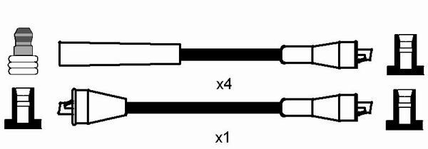 NGK uždegimo laido komplektas 0986