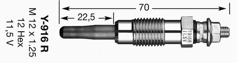 NGK Свеча накаливания 2785