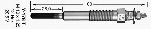 NGK Свеча накаливания 3030