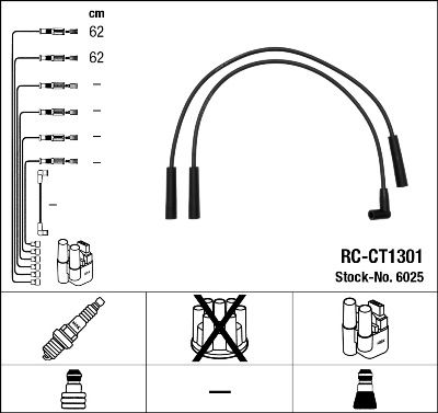 NGK Комплект проводов зажигания 6025