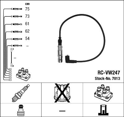 NGK Комплект проводов зажигания 7013