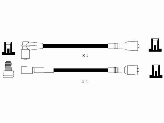 NGK uždegimo laido komplektas 7080