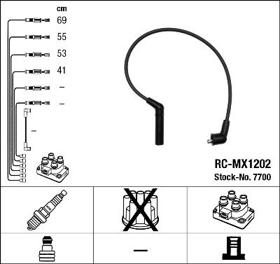 NGK Комплект проводов зажигания 7700