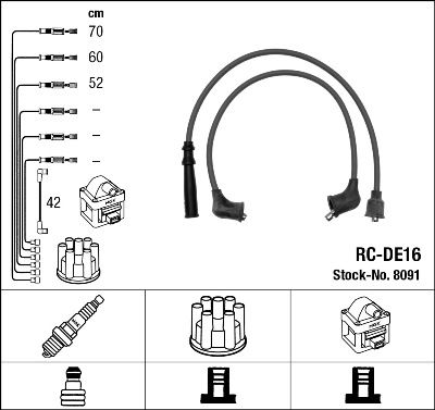 NGK Комплект проводов зажигания 8091