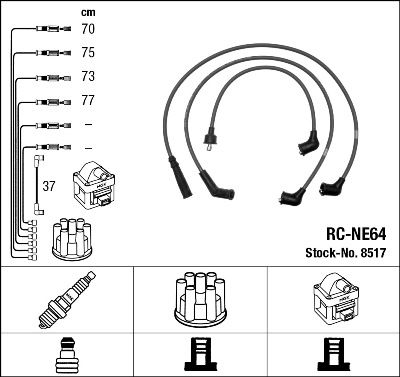 NGK Комплект проводов зажигания 8517