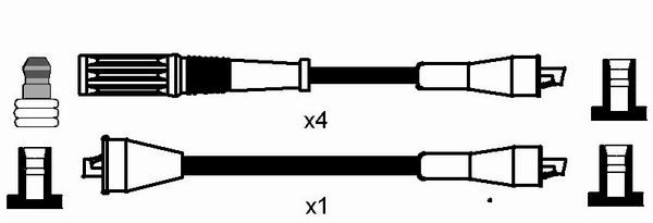 NGK uždegimo laido komplektas 8529