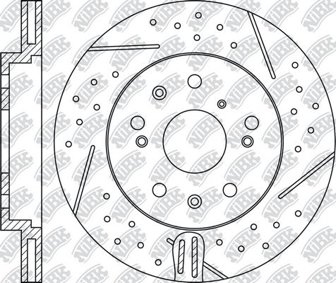 NIBK didelio efektyvumo stabdžių diskas RN1649DSET