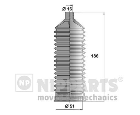 NIPPARTS Комплект пыльника, рулевое управление J2840506