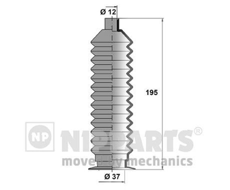 NIPPARTS gofruotoji membrana, vairavimas J2847003