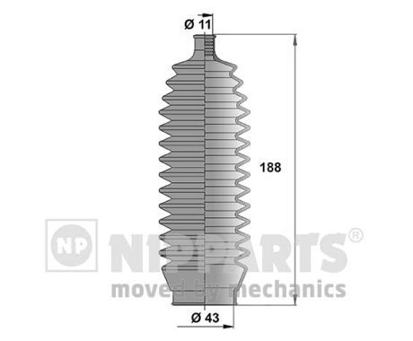 NIPPARTS Комплект пыльника, рулевое управление J2855000