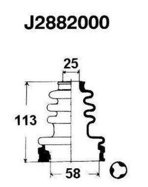 NIPPARTS Комплект пылника, приводной вал J2882000