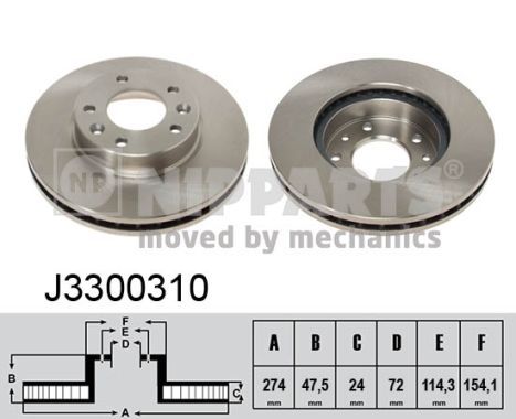 NIPPARTS Тормозной диск J3300310