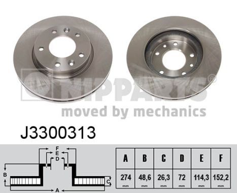 NIPPARTS Тормозной диск J3300313